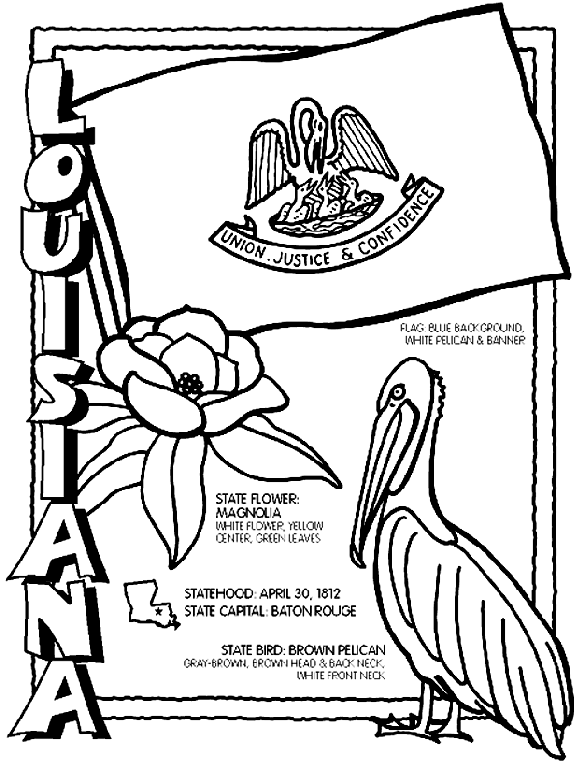 Louisiana Coloring Page